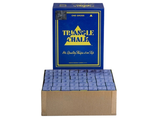 Triangle Billiard/Pool Cue Chalk - Blue - 12 Dozen - Gross  - (144 Pieces)