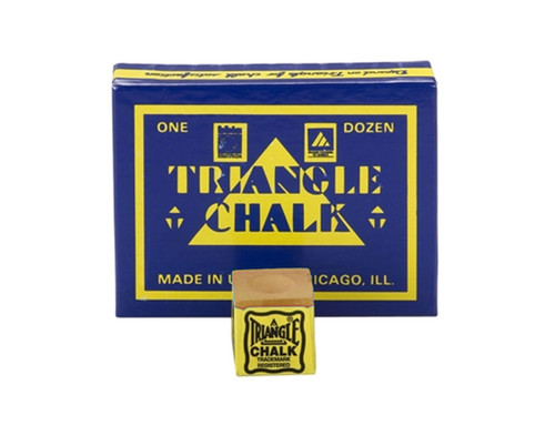 Triangle Billiard/Pool Cue Chalk - Gold/Tan - 1 Pack/12 Pieces