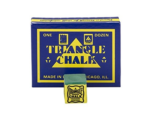 Triangle Billiard/Pool Cue Chalk - Spruce - 1 Pack/12 Pieces
