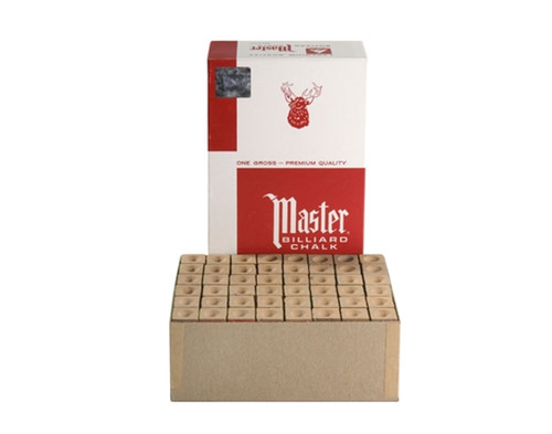 Master Billiard/Pool Cue Chalk - Gold/Tan - Gross -12 Dozen (144 Pieces)