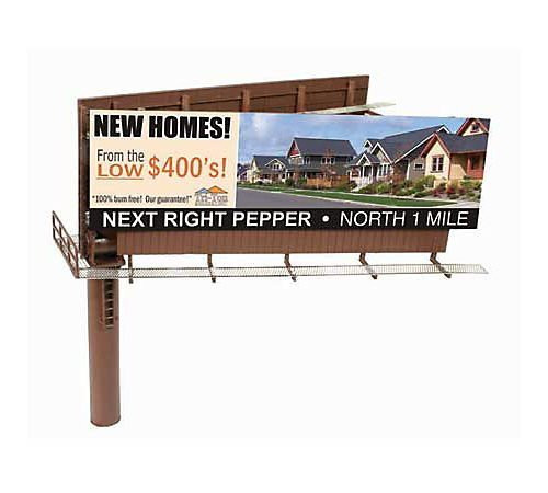 Atlas/BLMA Models N Scale Modern Dual-Sided Billboard Sign with Various Ads