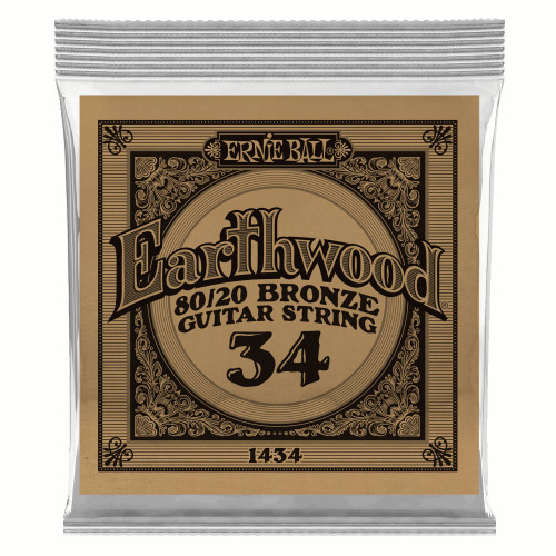 Ernie Ball Earthwood 80/20 Bronze Acoustic Guitar Strings .034 - 6 Pack
