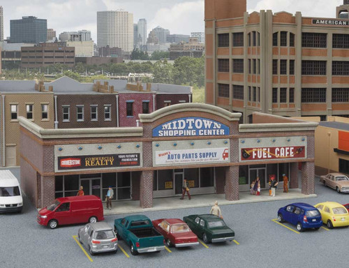Walthers Cornerstone N Scale Building/Structure Kit Modern Shopping Center I