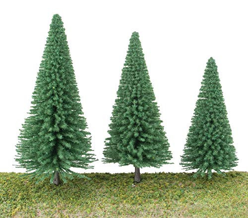 Walthers SceneMaster HO Scale Pine Trees (10-Pack) 3-3/8 to 5-1/2" w/ Pin Base