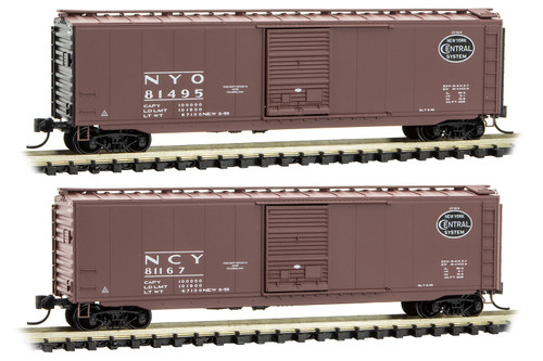 Micro-Trains MTL N-Scale 50ft Box Cars New York Central/NYC ‘April Fools’ 2-pack