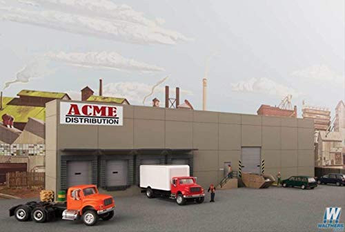 Walthers Cornerstone HO Scale Modern Concrete Warehouse Background Building Kit