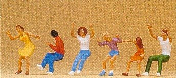 Preiser HO Scale Model Figure/People Set Riders for Chair-O-Plane Carnival Ride