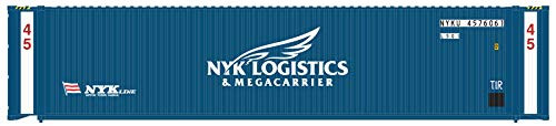 Atlas N Scale 45' Corrugated Shipping Containers NYK (3-Pack #1) (Blue/White)