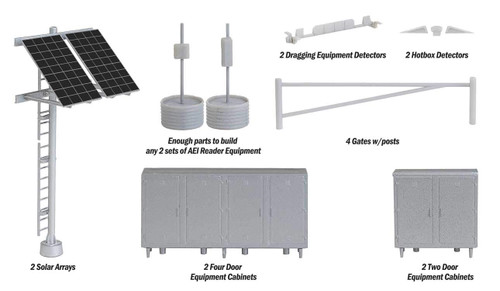 Walthers SceneMaster HO Scale Modern Trackside Details Set (Cabinets/Detectors)