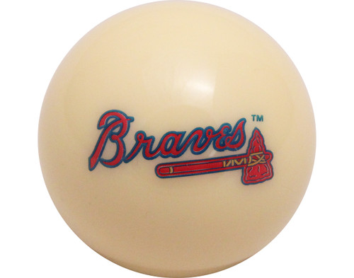 MLB Imperial Atlanta Braves Pool Billiard Cue/8 Ball - White - Old Finish