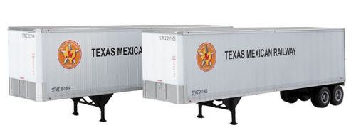 Walthers HO Scale 40' Trailmobile Trailer 2-Pack Texas Mexican Railway/Tex-Mex