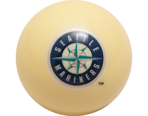 MLB Imperial Seattle Mariners Pool Billiard Cue/8 Ball - White - Old Style