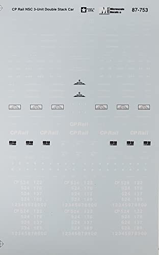 Microscale Model Railroad/Train Decals HO Scale CP Rail Double Stack Cars