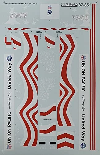 Microscale Model Railroad/Train Decals HO Scale Union Pacific SD40-2 United Way