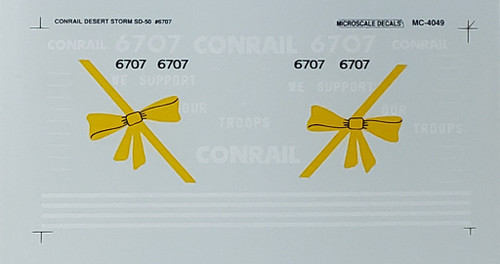 Microscale Model Railroad/Train Decals HO Scale Conrail Desert Storm SD50 #6707