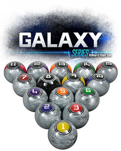 McDermott Galaxy Series (Lunar Rocks) Metallic Silver Pool/Billiard Ball Set