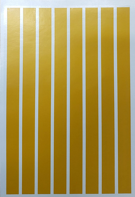 Microscale Model Railroad/Train Decal Set - 1/2 Inch Dulux Gold Stripes/Lines