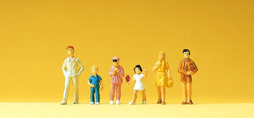 Preiser HO Scale Model Figure/People Set Assorted Children Standing 6-Pack