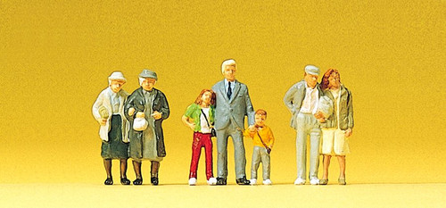 Preiser HO Scale Model Figure/People Set - Shopping Promenade/Window Shopper 6Pk