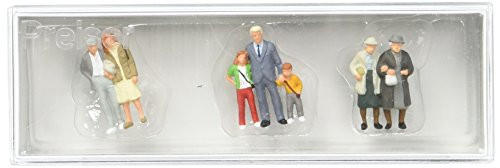 Preiser HO Scale Model Figure/People Set - Shopping Promenade/Window Shopper 6Pk