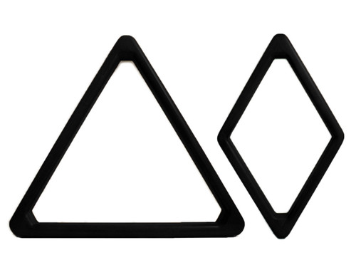 BLACK Heavy Duty Pool/Billiard Table 8 & 9-Ball Rack Set