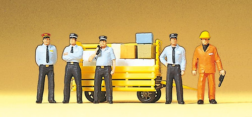 Preiser HO Scale Model Figure/People Set German RhB Railway Personnel 6-Pack