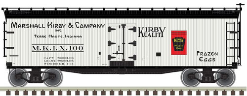 Atlas O Scale 40' Wood Reefer - 2-Rail - Marshall Kirby/MKIX (Frozen Eggs) #100