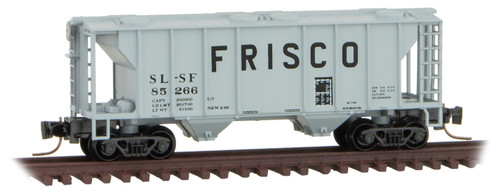 Micro-Trains MTL Z-Scale Two-Bay Covered Hopper Frisco/SLSF (Gray/Black) #85266