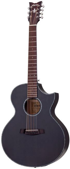 Schecter Orleans Stage-7 Acoustic/Electric Guitar Satin See Thru Black