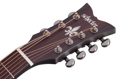 Schecter Orleans Stage-7 Acoustic/Electric Guitar Satin See Thru Black