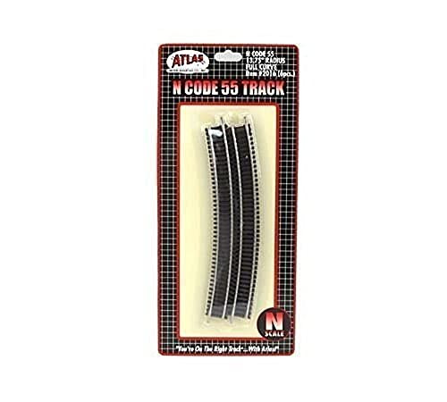 Atlas N Scale Code 55 13.75" Radius Curve 6-Pack Model Train Track