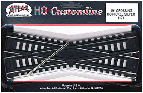 Atlas HO Scale Code 100 19 Degree Custom Crossing Model Train Track