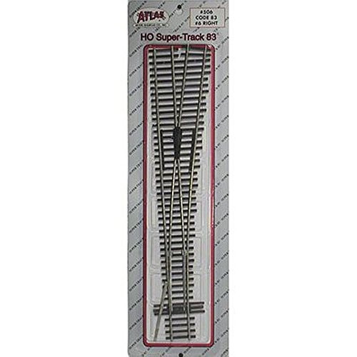 Atlas HO Scale Code 83 #6 Right-Hand Super Turnout/Switch Model Train Track