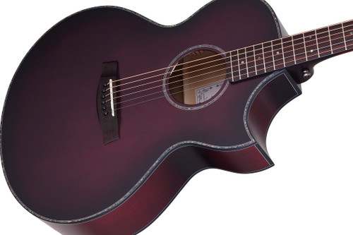 Schecter Orleans Stage Six-String Acoustic Guitar - Vampyre Red Burst Satin