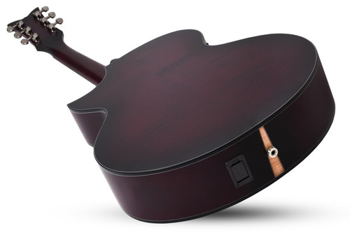 Schecter Orleans Stage Six-String Acoustic Guitar - Vampyre Red Burst Satin