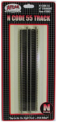 Atlas N Scale Code 55 6" Straight 6-Pack Model Train Track
