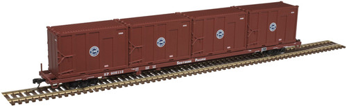 Atlas N Scale 85' Trash Container Flatcar/4 Containers Southern Pacific #905112