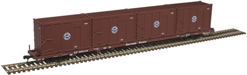 Atlas N Scale 85' Trash Container Flatcar/4 Containers Southern Pacific #905112