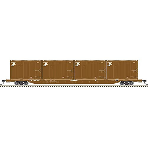 Atlas N Scale 85' Trash Container Flatcar/4 MSW Containers Conrail/CR #798151