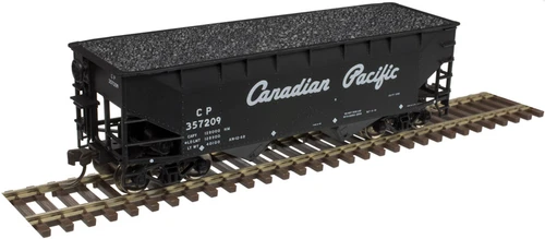 Atlas HO Scale 2-Bay Offset-Side Hopper with Flat Ends Canadian Pacific/CP 3-Pk