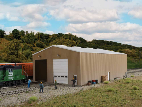 Walthers Cornerstone HO Scale Building/Structure Kit Modern 2-Track Engine House