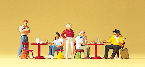 Preiser HO Scale Model Figure/People Set Students and Artists In Cafe