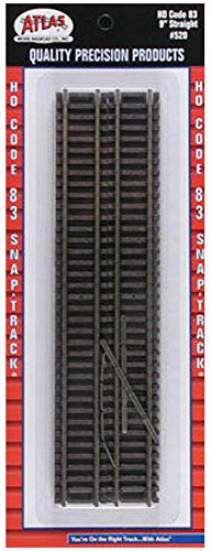 Atlas HO Scale Code 83 9" Straight 6-Pack Model Train Track