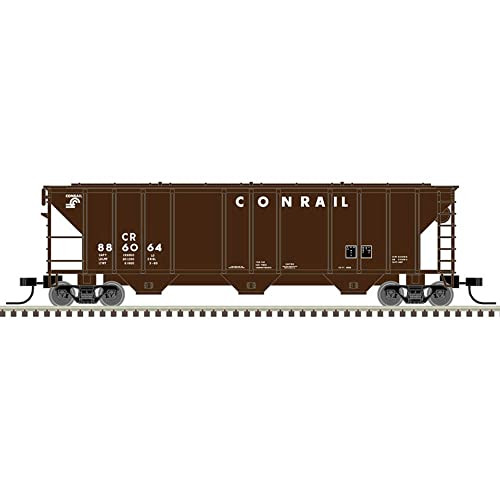 Atlas N Scale PS-2 4427 3-Bay Covered Hopper Conrail (Boxcar Red/White) #886057