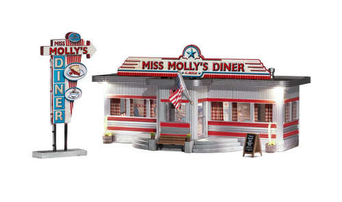 Woodland Scenics HO Scale Built-Up Building/Structure Miss Molly's Diner