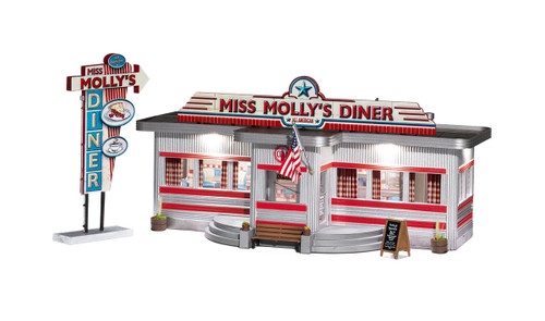 Woodland Scenics O Scale Built-Up Building/Structure Miss Molly's Diner