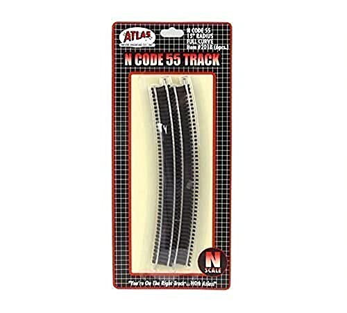 Atlas N Scale Code 55 15" Radius Curve 6-Pack Model Train Track
