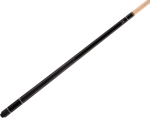 McDermott Lucky L12 Maple/Index Rings/Irish Linen Wrap Pool/Billiard Cue - Black