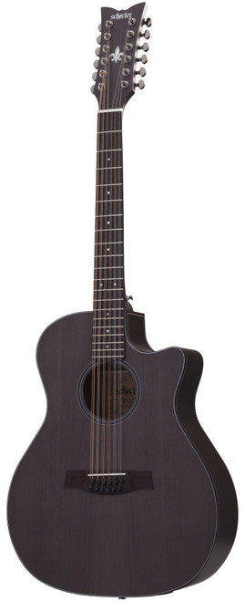 Schecter Orleans Studio-12 String Acoustic Guitar - Satin See Thru Black