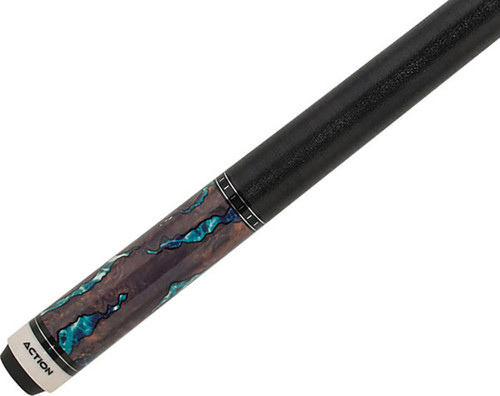 Action ACT154 Walnut w/ Aqua Epoxy Resin Design Pool/Billiards Cue Stick